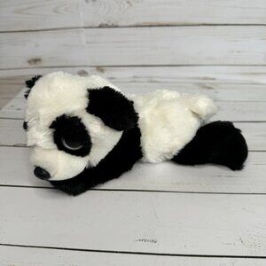 Aurora World Realistic‎ Panda 10" Plush Stuffed Animal Black White Laying Down